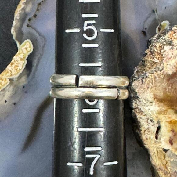 Carolyn Pollack Sterling Silver Oval Chrysocolla Ring Size 6 For Women - Picture 10 of 10